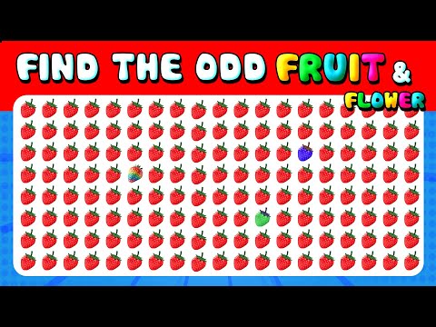 258 Puzzles for GENIUS 🧠 | Find the ODD One Out 🍎 | Fruit & Flower 🌻🍋 | Easy, Medium, Hard Levels 🚀✨