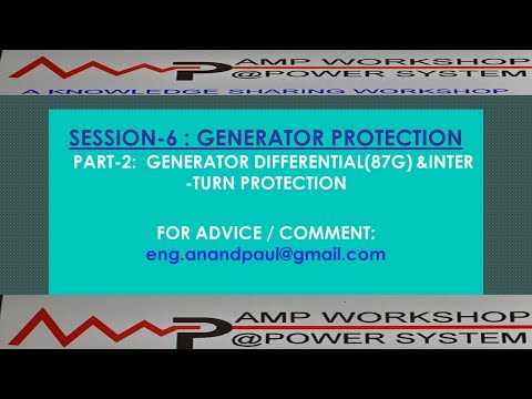 SESSION-6  : GENERATOR PROTECTION ; PART-2: DIFFERENTIAL( 87G) & INTERTURN   FAULT PROTECTION