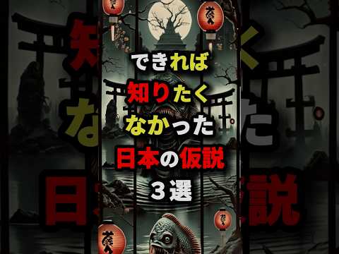 できれば知りたくなかった日本の仮説3選　#都市伝説