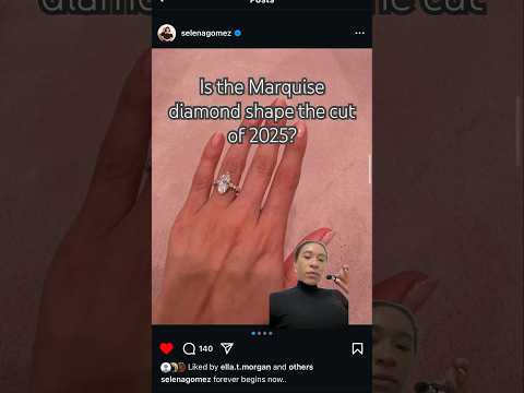 2025 diamond trend: the Marquise #engagementdaimondring #marquise #selenagomez #celebrityengagement