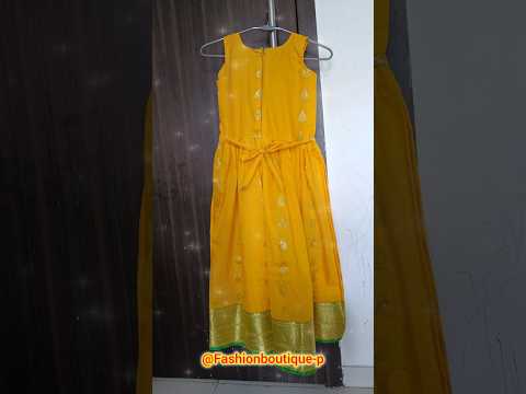 जुन्या काठ - पदर साडीपासून सुंदर नायराकट ड्रेस 👗/ Beautiful dress from old saree #shortsfeed