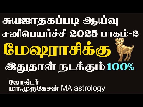 MESHAM மேஷம் சுய ஜாதக சனிபெயர்ச்சி பலன் 2025 astrotvadidhiyan