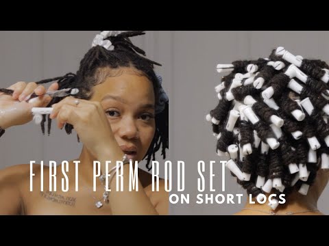 My First Perm Rod Set On My Short Locs | Start to Finish End Results