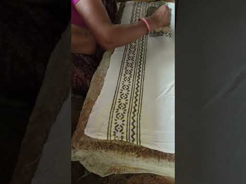 Traditional Hand Block Bagru Indigo/Mud Printing Process #saree #blouse