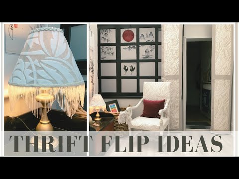 THRIFT FLIP IDEAS - VINTAGE CHAIR MAKEOVER - LAMP FLIP