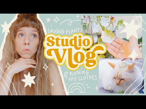 KILLING MY FAVORITE BLOUSE + SAVING PLANTS 🌈 (STUDIO VLOG)