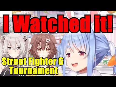 Pekora's Reaction to Korone & Botan's Performance During The Street Fighter 6 Tournament【Hololive】