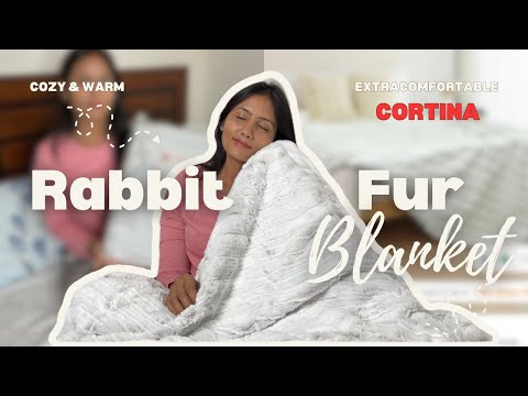 Cortina Luxury Faux Rabbit Fur Blanket Unboxing & Review || Cozy & Warm || Myntra