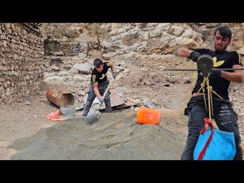 Cementing the floor of the mountain house and preparing for the cold season