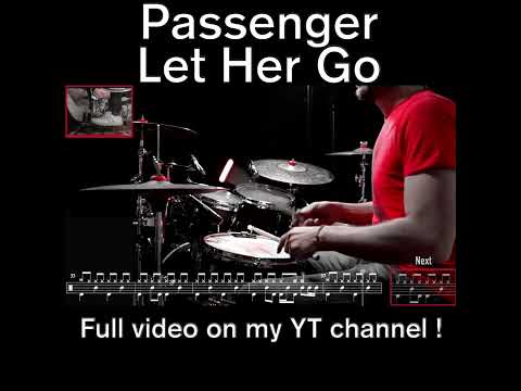 Passenger - Let Her Go - Drum Cover (with scrolling drum score)#drumcover #drumscore