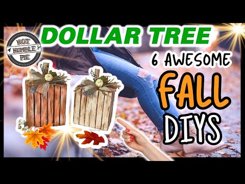 6 BEAUTIFULLY UNIQUE Dollar Tree Fall DIY CRAFTS 2024 | Fall Crafts | Trash to Treasure Fall DIY