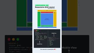 Responsive Grid Layout  #codewith_muhilan #css #coding #shorts #worldofdevelopers#frontendwithvishal