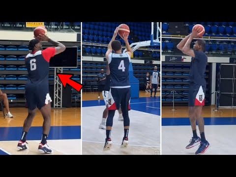 Team USA Basketball Final Practice Before Gold Medal Game Against Team France! LeBron,Curry,KD,JT,AD