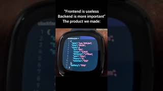 When backend devs say frontend is useless #shortsfeed #programming #programmingmemes