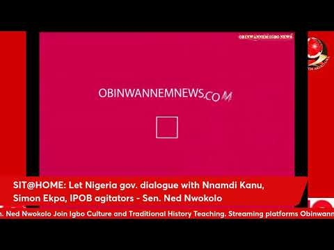 SIT@HOME: Let Nigeria gov. dialogue with Nnamdi Kanu, Simon Ekpa, IPOB agitators - Sen. Ned Nwokolo