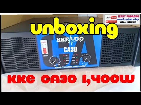 unboxing KKE CA30 power amp. 1,400w, wabco 15 speaker, and midhi testing.