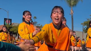 4K Front Row Kyoto Tachibana High School Green Band | Rose Parade 2025