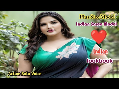 4K Ai Art Indian Lookbook | Plus Size Model | Wearing Indian Saree With Blouse