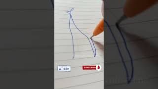 One Line Giraffe Art 🦒| #shorts #satisfying #viralvideo #trending #art #one