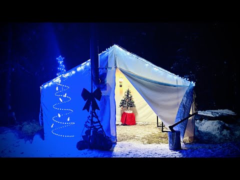 Cozy Christmas Hot Tent Winter Camping