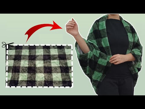 VERY EASY Rectangle cape cutting and sewing |tutorial for beginners -No cutting