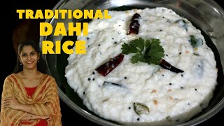 South Indian Traditional Curd Rice Recipe in Hindi | Authentic Dahi Rice | Thair Sadam