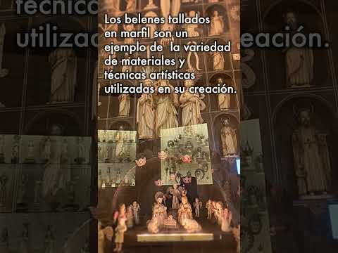 El nacimiento de Jesús, plasmado en delicadas piezas de marfil.