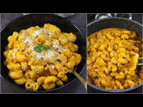 Creamy Pumpkin Pasta Recipe with Roasted Pumpkin Sauce | Halloween, Thanksgiving and Fall Recipe