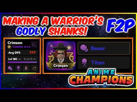 MAKING A WARRIOR'S BUILD *GODLY SHANKS* AS A *F2P* IN ANIME CHAMPIONS SIMULATOR (ACS) | ROBLOX