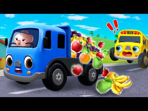 Harvest Fruits Song at the Farm with Bus | Good Habits For Kids | Nursery Rhymes & Kids Songs