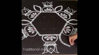 Varalakshmi vratham special Beautiful double stroke rangoli with kalasam. #traditionalmuggulu #kolam