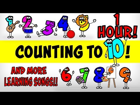 Counting 1 to 10 - PLUS 1 Hour of Kids Compilation Songs - Fun Kids Educational Videos