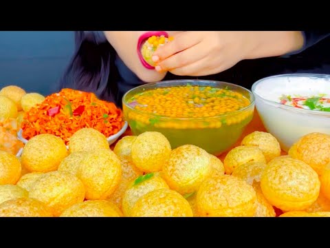 ASMR Unlimited Crispy Panipuri with Dahi Eating Vlog, 다히 이팅과 함께 무제한 바삭한 파니푸리 @SpiceASMR