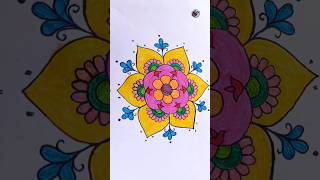 DIY Easy kolam 2024 @DesignArts-eh4ul #trending #art #diy #shorts #colourkolam #colourkolam #holi