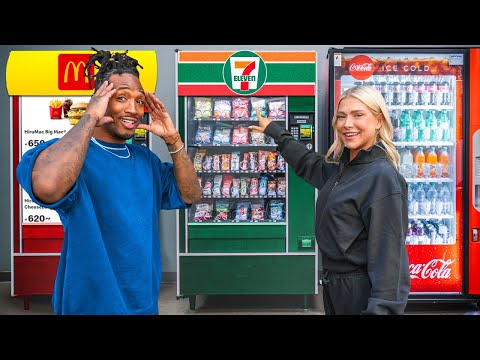 LIVING on VENDING MACHINES in TOKYO for 24 HOURS!