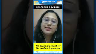 RBI Grade B: Importance of Books  #rbigradeb #rbigradebtopper #topperinterview #oliveboard