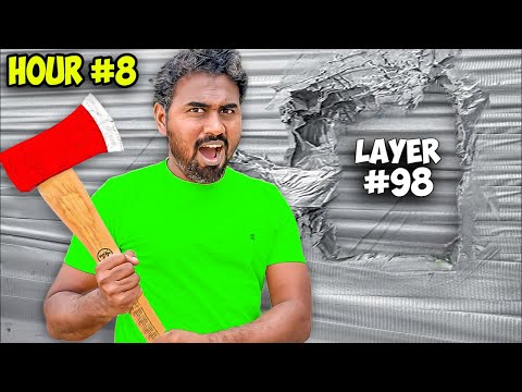 I Escaped From 100 Layers of Cello Tape (Duct Tape) | Mad Brothers