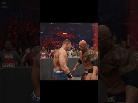 The Rock breaks the Steel Cage in WWE 2k23 #shorts