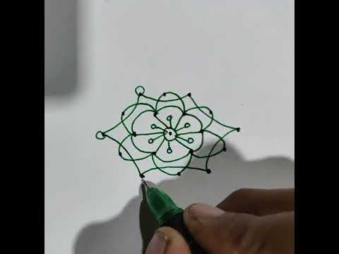 5×3 dot easy rangoli for beginners