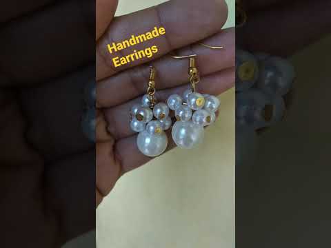 Cute Pearl Earrings..Shabna's Designs