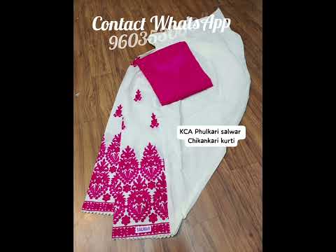 💥Pure Cotton Fabric Beautiful chikankari embroidery sequence work kurti/Phulkari embroidery salwar💥n