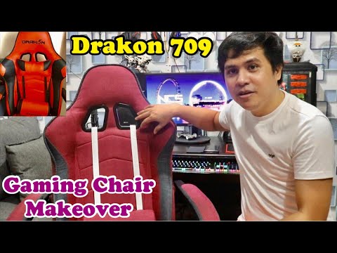 GAMING CHAIR MAKEOVER from Leather to Fabric ! ! ! featuring Raidmax Drakon 709