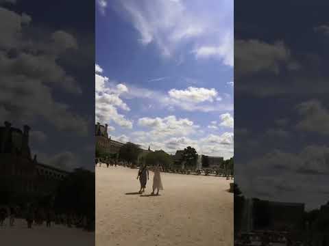 Paris Tuileres fountain ferris wheel gorgeous sky #travel2024 #parisolympics2024 | Pete Renault vlog