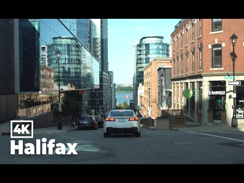 Driving Downtown, Halifax, Nova Scotia, Canada 4K (2022 Summer)