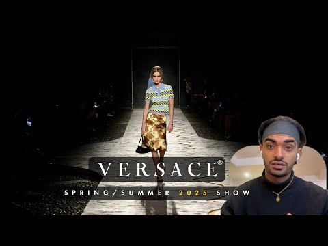 Reacting to VERSACE Spring/Summer 2025 Fashion Show | Iconic Glamour & Bold Styles Unleashed!