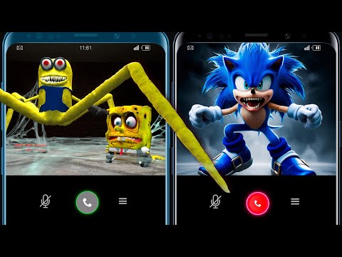 Sonic called Spongebob but was answered by Cursed Minion Spider.Exe who took him hostage