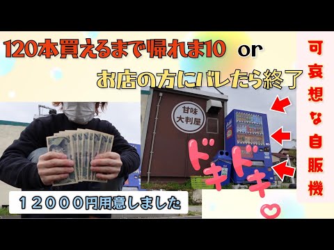 千葉県茂原市にある毎月120本売れないと撤去されてしまう可哀想な自動販売機。今回の企画は120本買うまで帰れま10または『甘味大判屋』さんにバレたら終了！#人気 #大判焼き