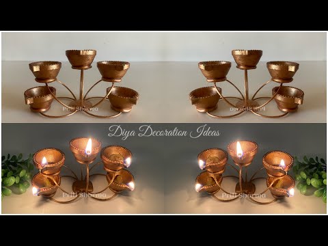 Diya Decoration Ideas / Diya Stand Making Ideas @PritiSharma