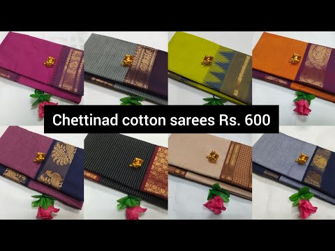 Fancy design 🌷Chettinad cotton sarees🌿 for order whatsapp:9488866146 #Cotton #Saree #onlineshopping