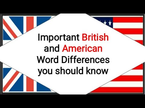 Important British and American Word Differences you should know!!